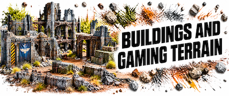 Warhammer terrain, buildings, ruins and gaming scenery